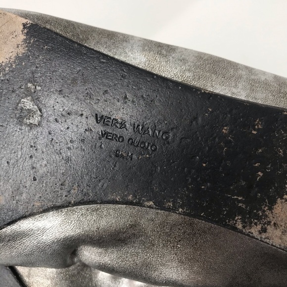 Vera Wang metallic jeweled peep toe - Picture 5 of 5